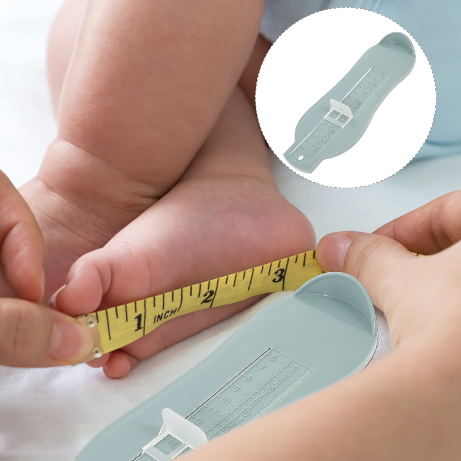 ARTIBETTER Baby Foot Measurement Tool - Kids Shoe Size Measure Device with Foot Length Gauge - Accurate Sizing for Toddlers & Children (Blue) - Perfect for Online Shoe Shopping & Home Use