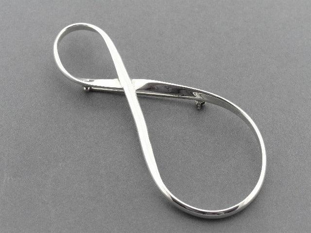 Sterling Silver Figure 8 Infinity Brooch - Elegant Jewelry for Women, Perfect for Weddings, Parties & Special Occasions