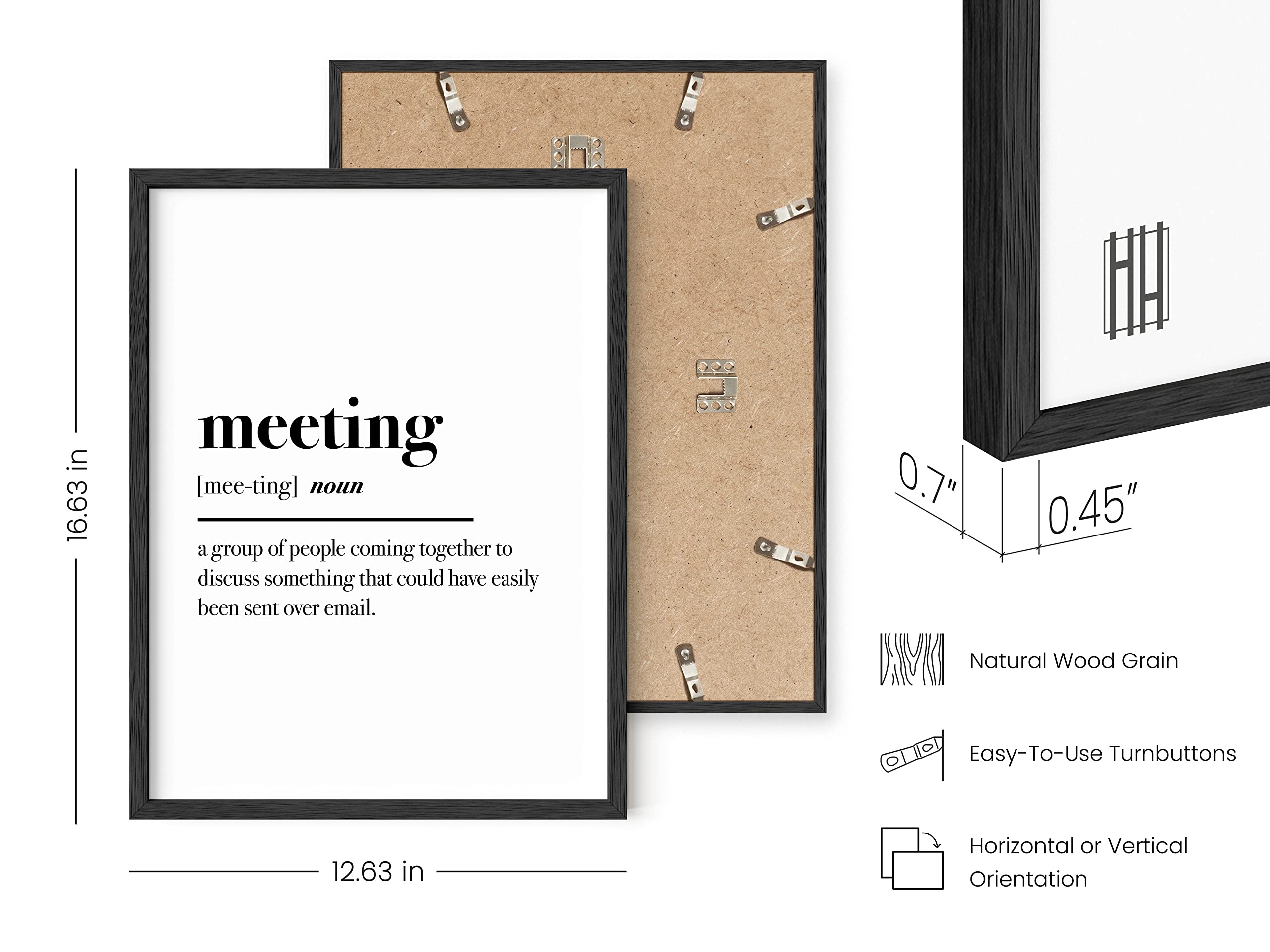 HAUS AND HUES Funny Office Wall Art - 12x16 Home & Cubicle Decor for Work