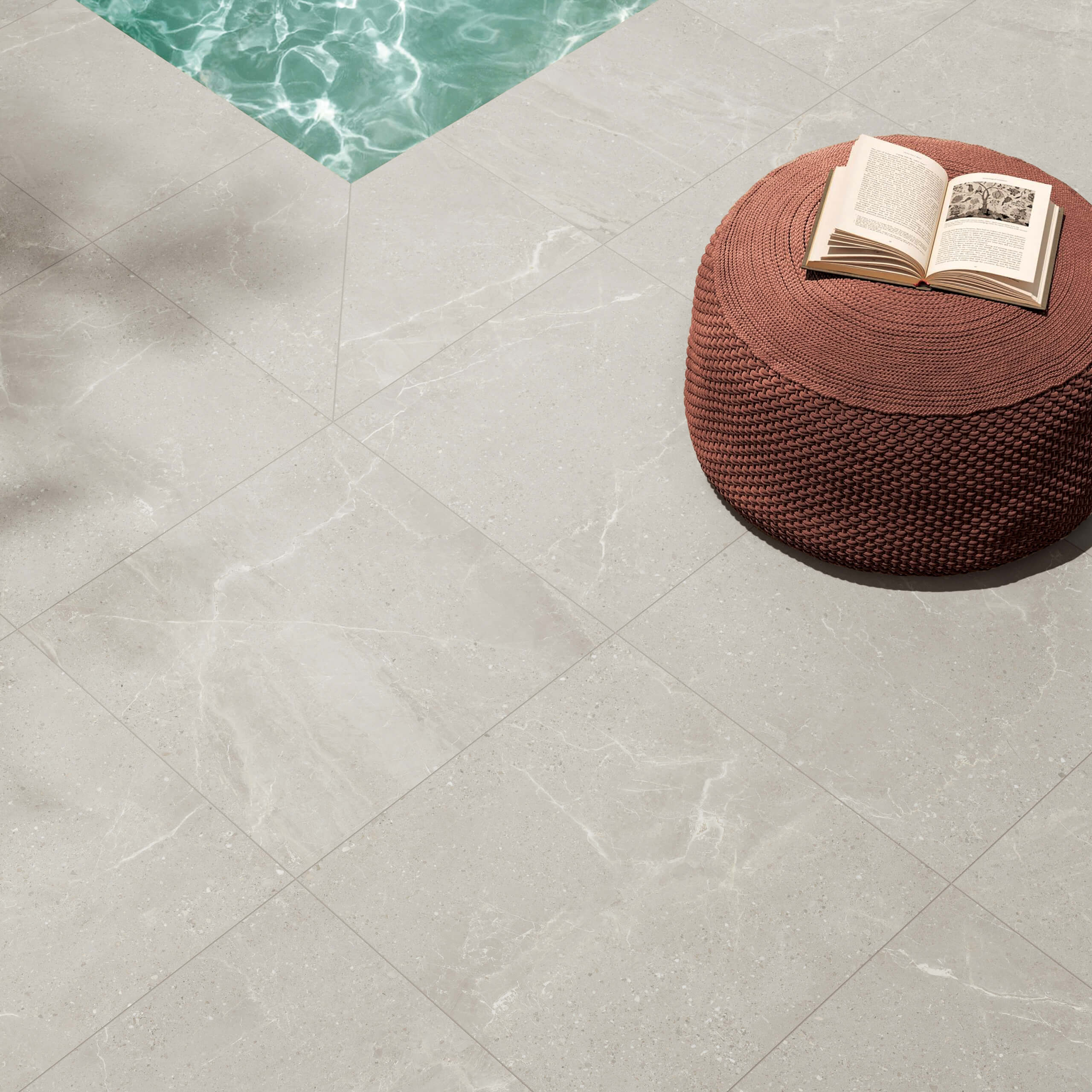 Monza Bullnose Square Edge 600x400 Grip Sola Tile - Non-Slip Flooring for Bathroom, Kitchen & Outdoor Use