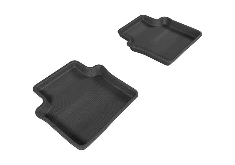 3D MAXpider Kagu Custom Fit Floor Mats for 2007-2010 Chrysler Sebring Sedan - 2nd Row, Premium All-Weather Protection, Black - Perfect for Daily Commutes & Road Trips