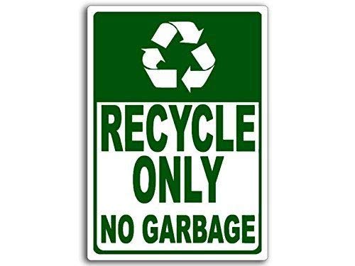 3.5x5 Inch Eco-Friendly Magnetic Sticker - Recycle Only No Garbage Sign for Green Businesses | Durable Vinyl Bumper Sticker for Fridge, Car, Metal Signs & Recycling Bins | Perfect for Offices, Kitchens & Waste Management Areas