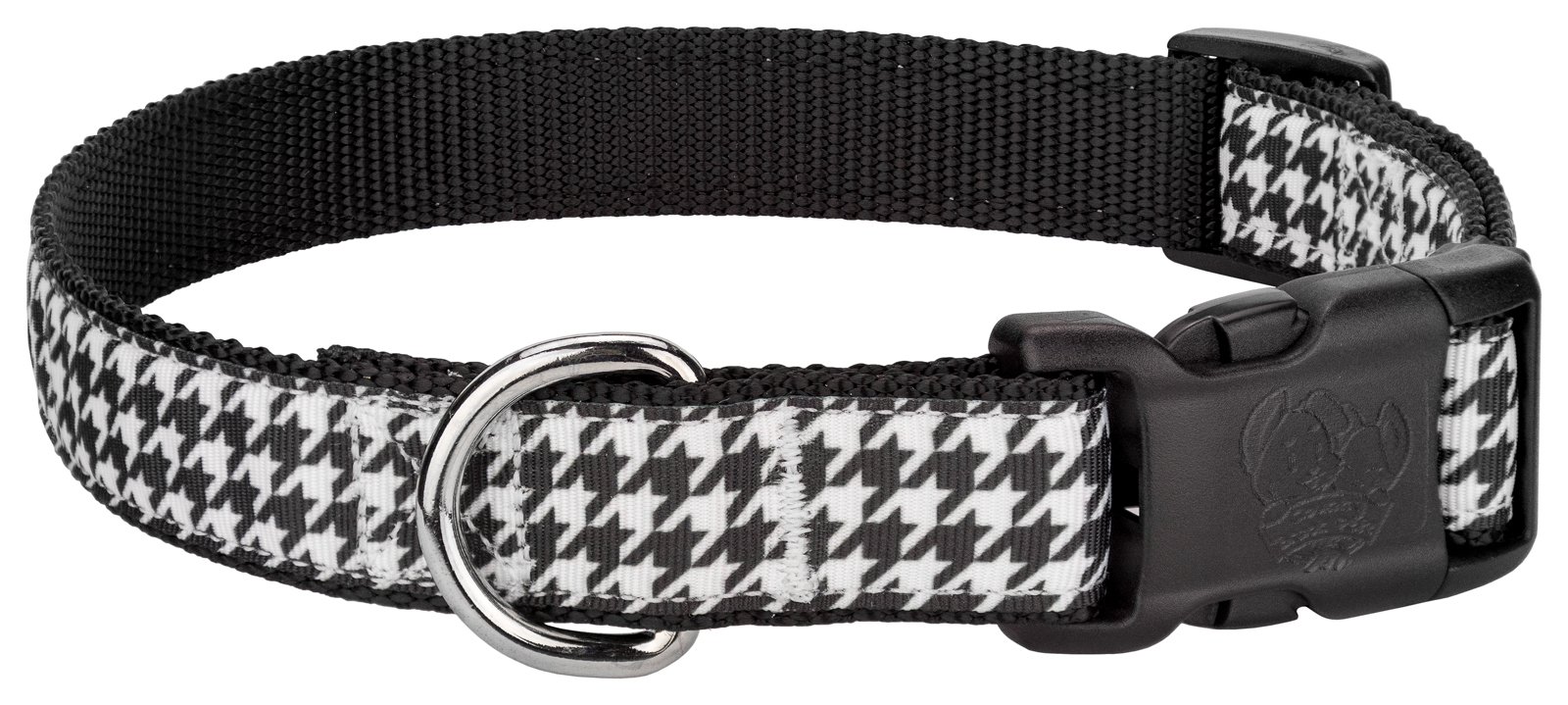 Country Brook Design - Premium Houndstooth Pattern Dog Collar for Small Dogs (3/4 Inch Width) - Stylish & Comfortable Pet Accessory for Daily Walks & Outdoor Adventures