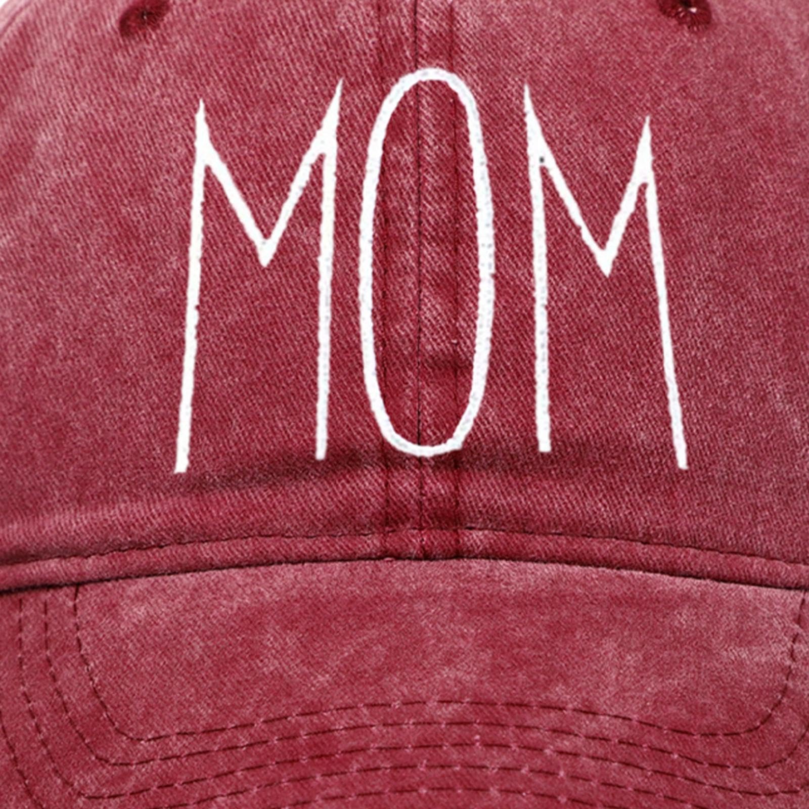 Baoblaze Embroidered Baseball Cap for Mom - Adjustable Distressed Women's Baseball Hat - Perfect for Outdoor Adventures, Mother's Day Gifts & Family Outings