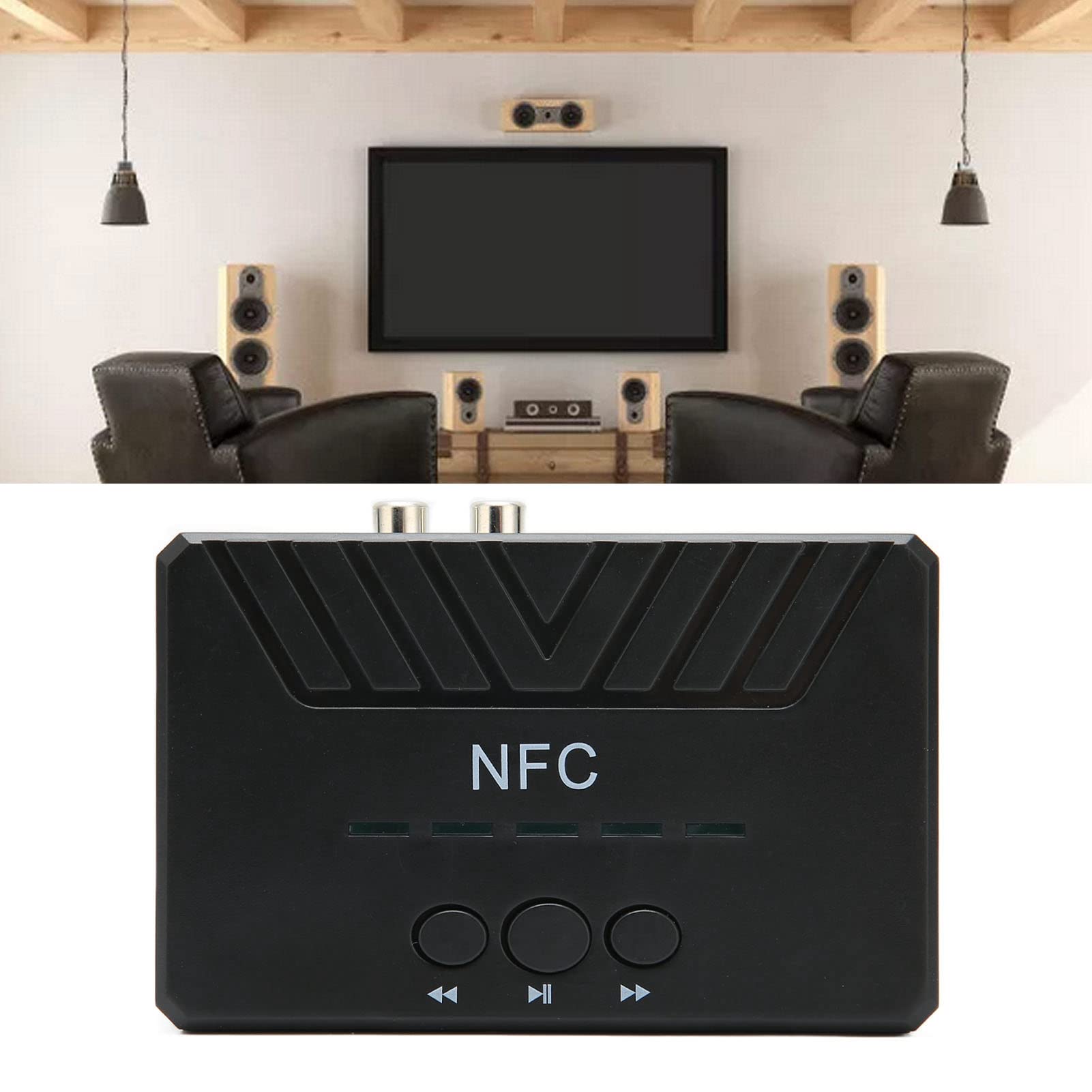 Zyyini NFC Bluetooth Adapter - Wireless Audio Receiver with Dual Interface, 15m Wireless Range, Supports Two Music Modes - Perfect for Home Theater, Car Audio & Wireless Speakers
