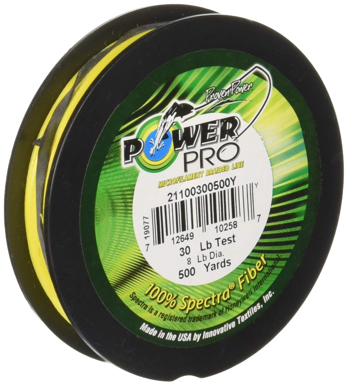 Power Pro Spectra Fiber Braided Fishing Line - High-Visibility Yellow, 1500 Yards, 65LB Test - Perfect for Saltwater, Freshwater, and Offshore Fishing