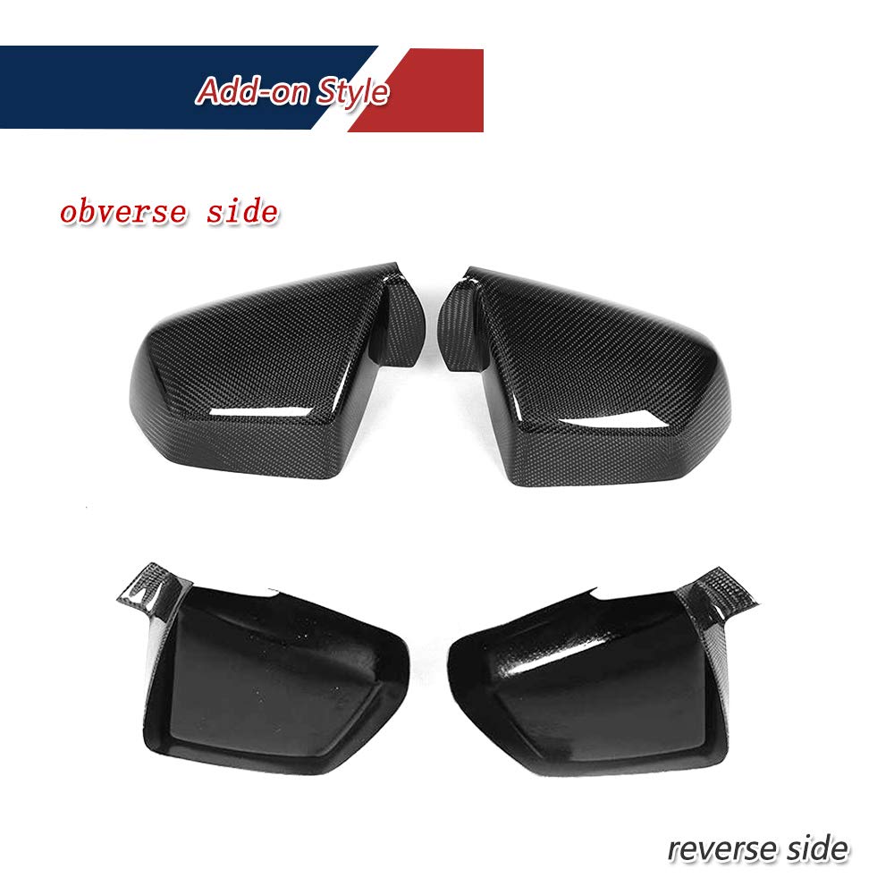 Carbon Fiber Mirror Cover for Cadillac CTS Non-V Coupe 2009-2013 - Side Mirror Cap Replacement - Lightweight & Durable Exterior Upgrade - Perfect for Car Enthusiasts & Custom Builds