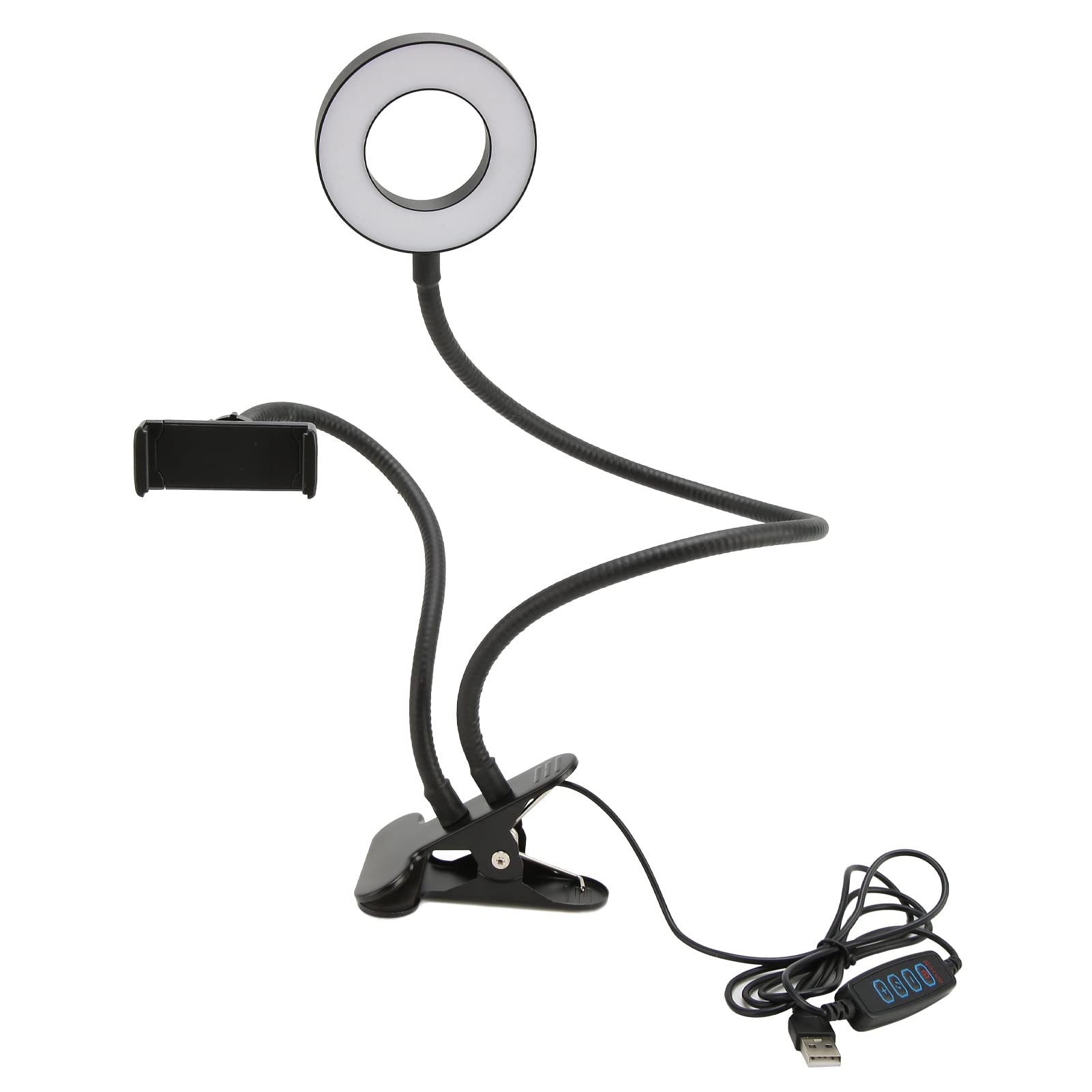 Professional 24-LED USB Ring Light for Camera - Adjustable Brightness Selfie Light for Photography, YouTube Videos, Live Streaming & Makeup (Black) - Perfect for Content Creators, Vloggers & Beauty Enthusiasts