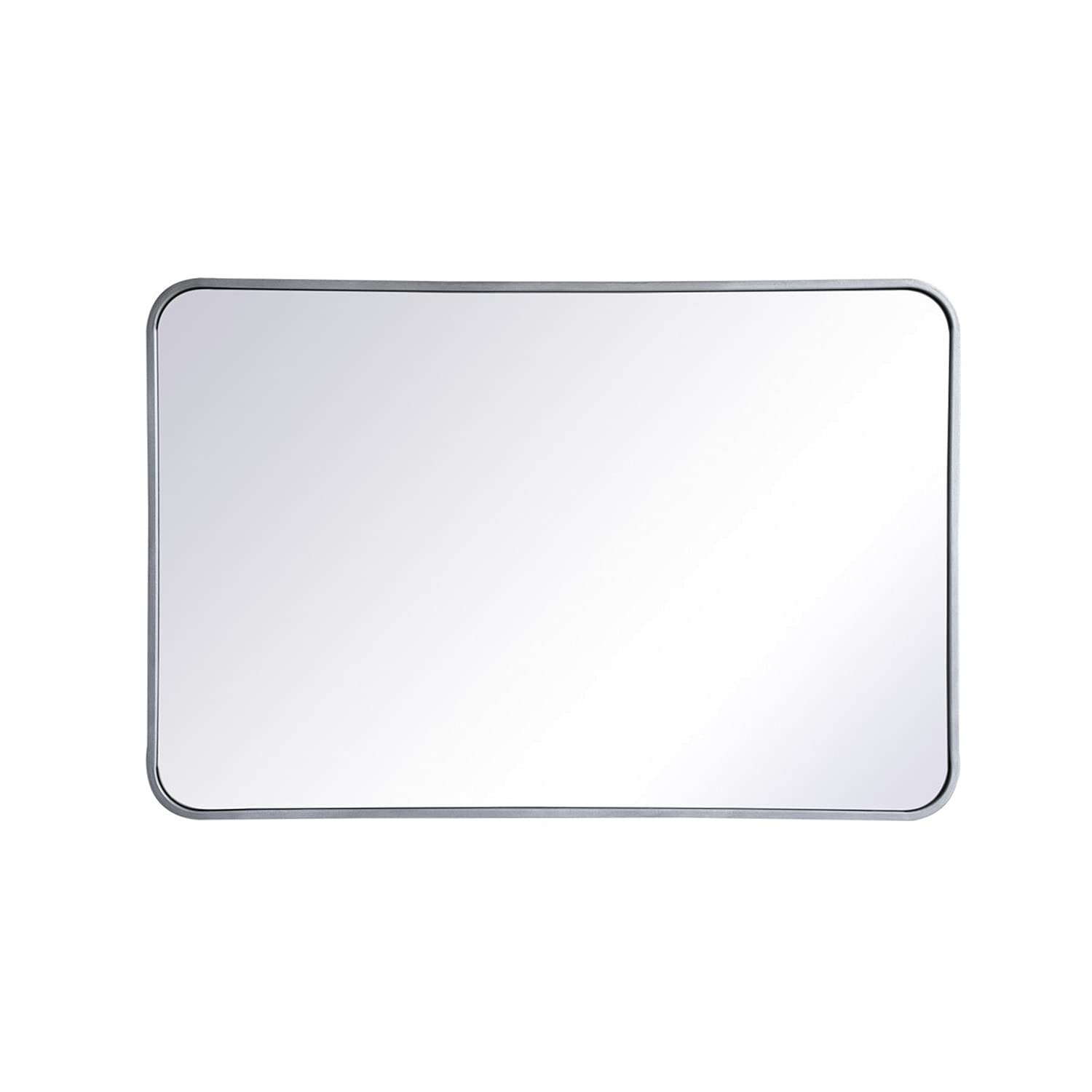 Elegant Silver Metal Mirror 24x36 for Home Decor