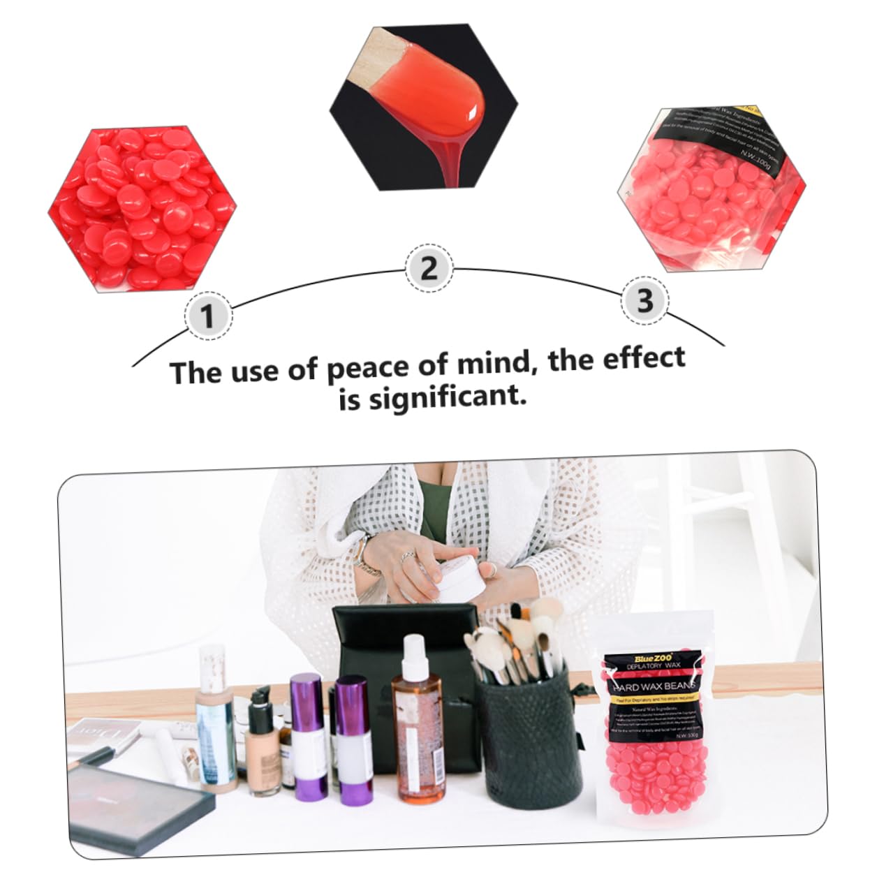 GLEAVI 2-Pack Hard Wax Beans & Wax Warmer Kit - Professional Hair Removal Wax for Face, Legs, Bikini & Body - Includes Waxing Strips & Double Wax Warmer Machine - Perfect for Salon, Spa & At-Home Use (Red)