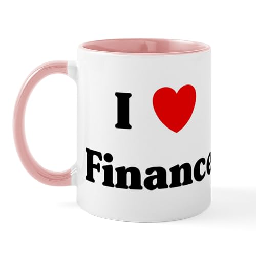 White/Pink Inside - I Love Finance Mug
