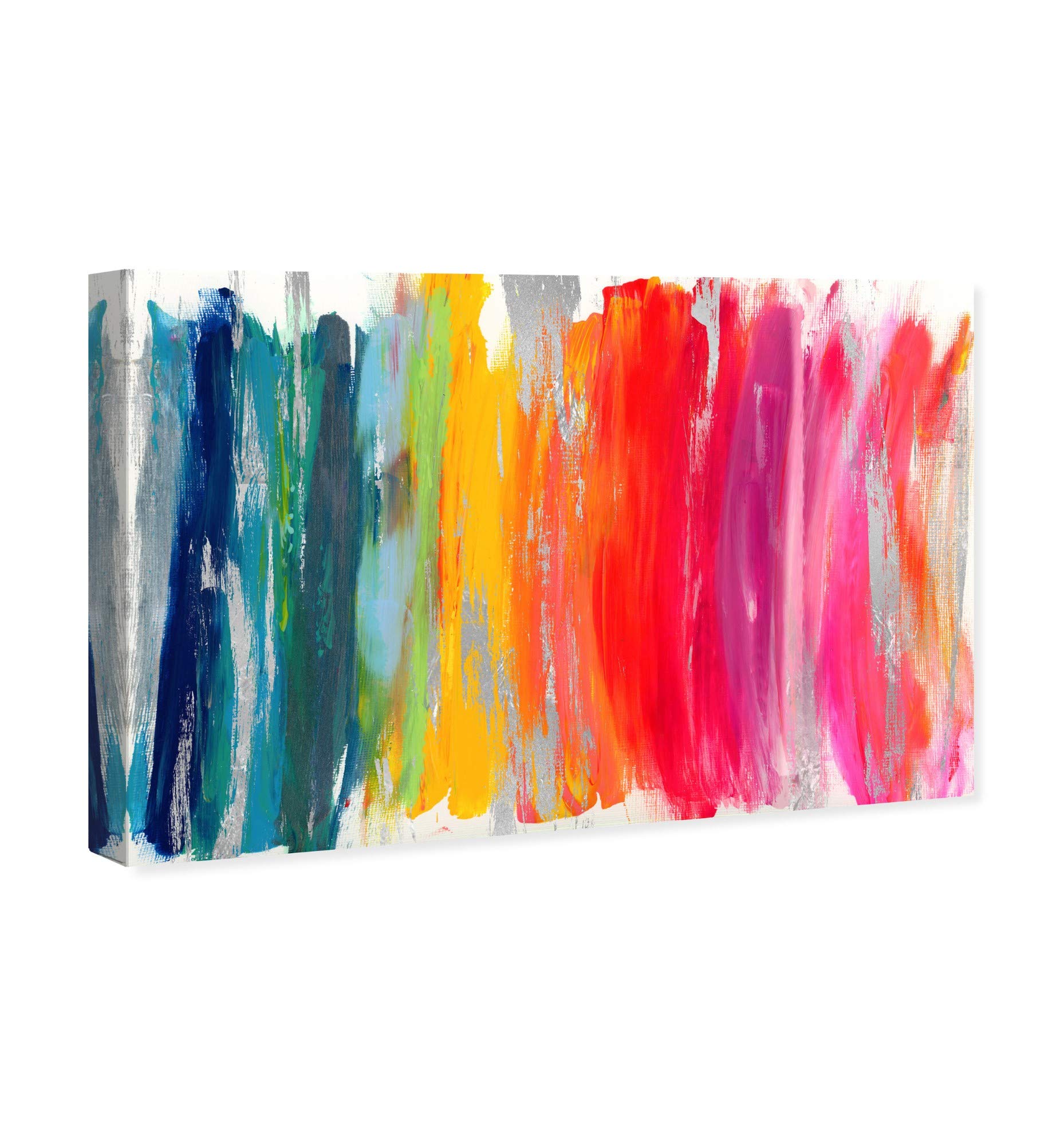 Wynwood Studio Abstract Wall Art Canvas Print 'Sunday Funday' - Modern Blue & Yellow Painting for Home Décor, 24x16 Inches - Perfect for Living Room, Bedroom & Office Wall Decor