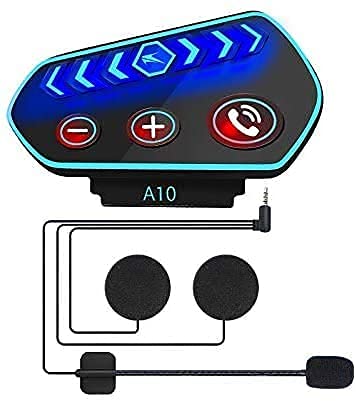 OBEST Motorcycle Helmet Bluetooth 5.0 Headset - Waterproof Motorbike Intercom System with HD Sound & Stable Connection | Ultra-Thin Speakers, Long Battery Life | Hands-Free Calling & Music | Perfect for Motorcycling, Skiing & Road Trips | Ideal for Commuting, Adventure Tours & Outdoor Sports