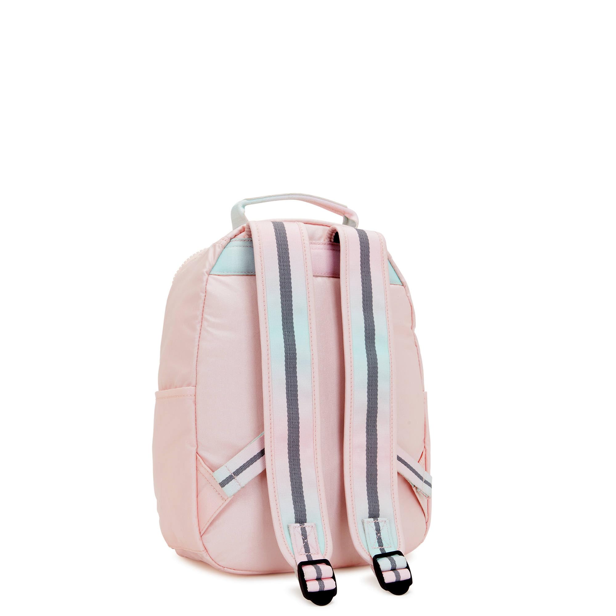 Kipling Seoul Small Metallic Tablet Backpack - Lightweight Laptop Bag for Women, Water-Resistant Travel Backpack with USB Port (Blush Metallic) - Perfect for Work, School & Commuting