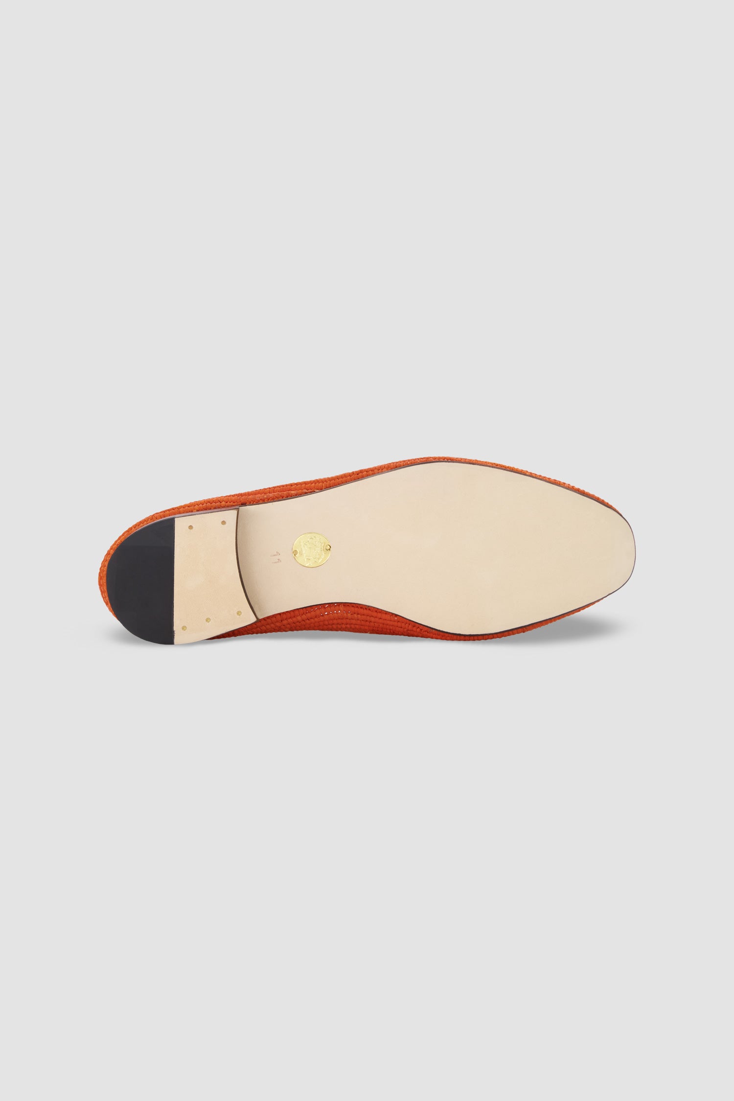 Edhen Milano Agadir Orange Raffia Loafers - Comfortable Summer Slip-On Shoes for Women | Perfect for Beach, Vacation & Casual Outings