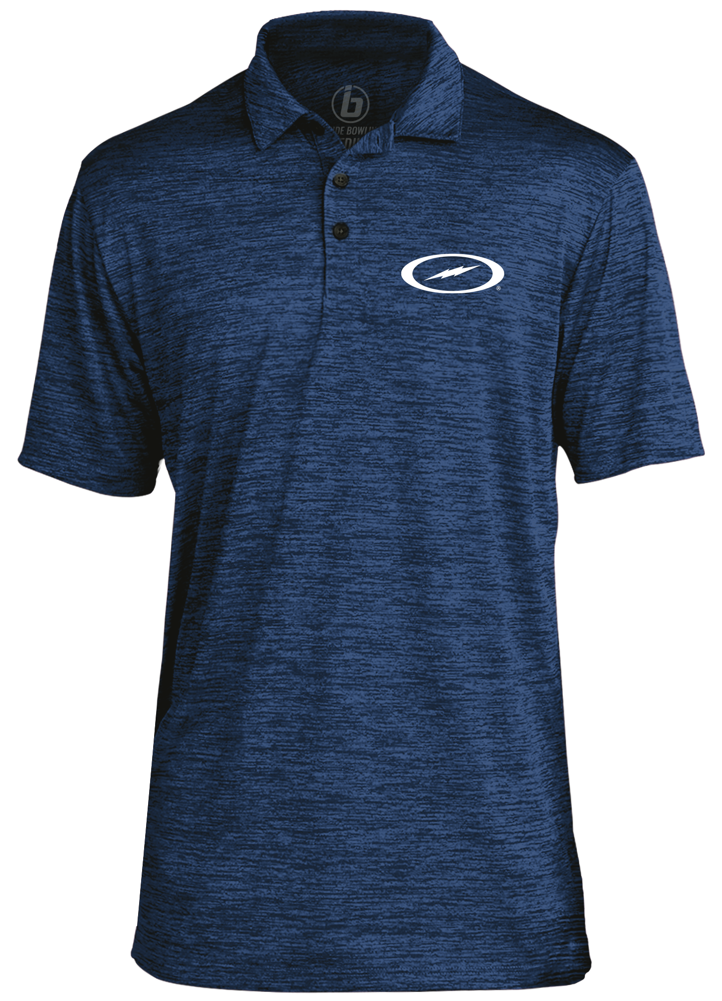 Storm Oval Bolt White Performance Polo Shirt for Men - Breathable, Moisture-Wicking Golf & Tennis Apparel - Perfect for Sports, Work & Casual Wear