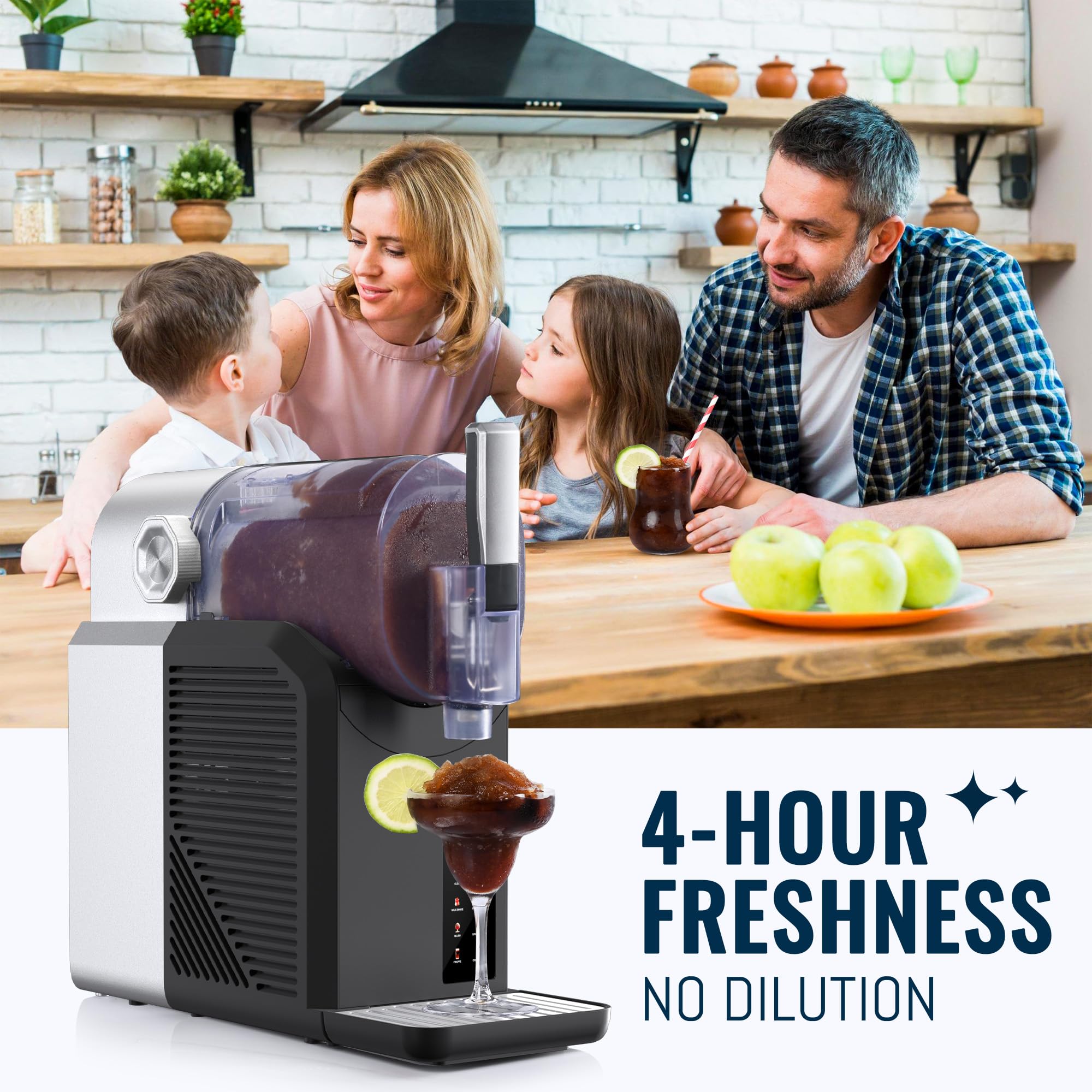 Best Slushie Machine for Home - 15-Min RapidChill Technology, 88 oz Capacity with 6 Preset Programs for Frozen Margaritas, Milkshakes & Frappés - Perfect for Parties, Summer Treats & DIY Beverages