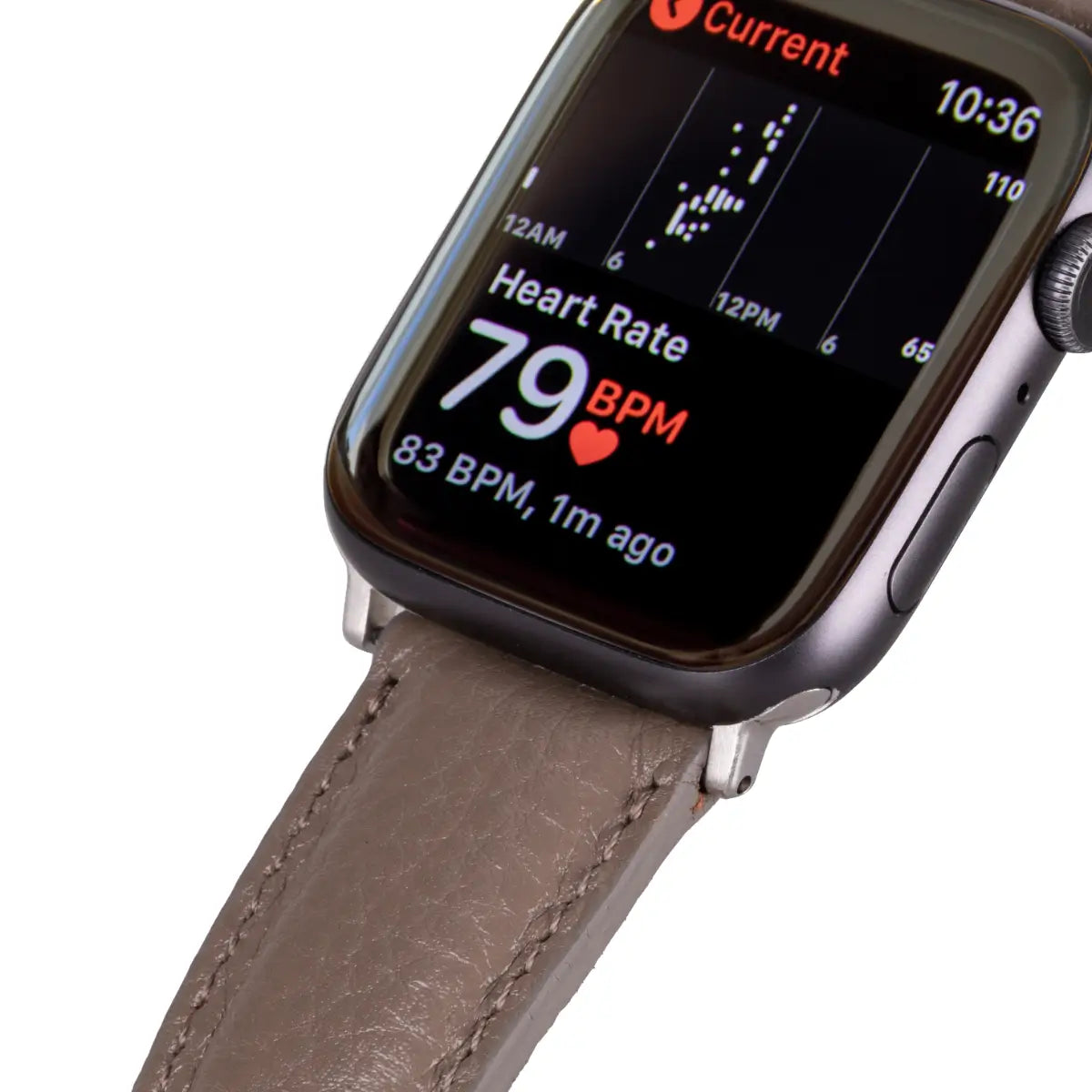 Premium Genuine Mink Leather Apple Watch Band - Soft Luxury Strap for Apple Watch Series 9/8/7/6/SE/5/4/3 - Perfect for Business, Formal Events & Everyday Wear