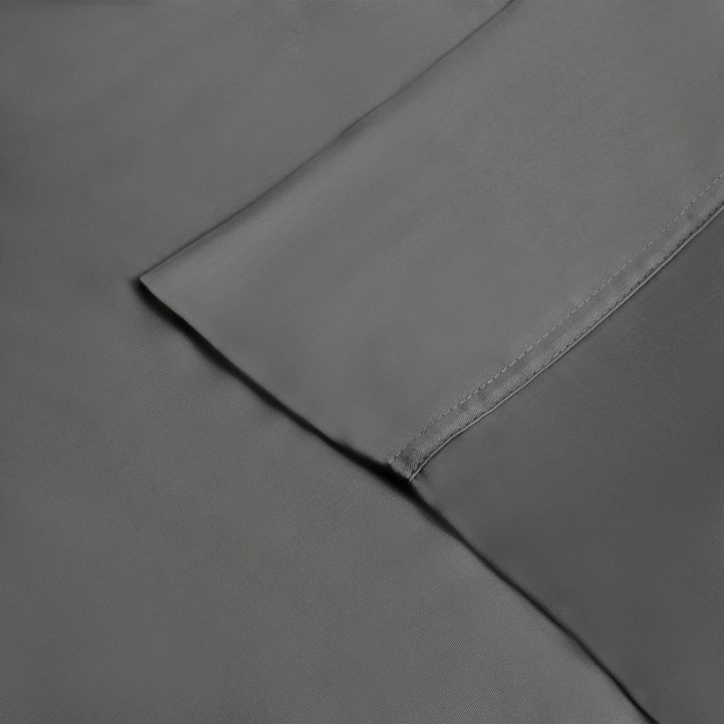 300 Thread Count Rayon From Bamboo Solid Deep Pocket Sheet Set - Ultra Soft & Breathable Bed Sheets for Queen Size Mattress - Perfect for All-Season Comfort & Luxury Bedroom Decor