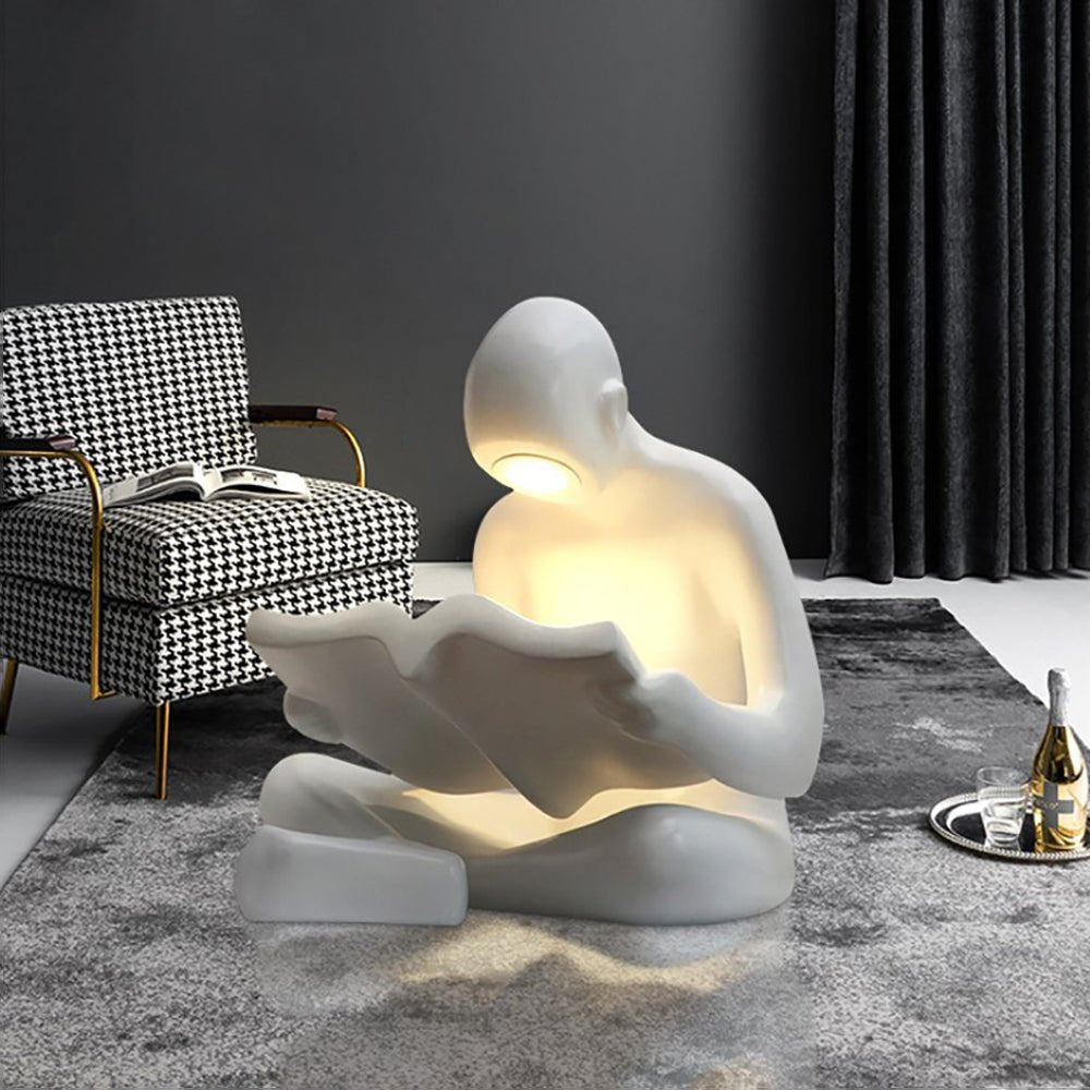 Elliott Modern Reading Sculpture Floor Lamp - Adjustable LED Light for Living Room, Bedroom, and Office - Perfect for Reading, Working, and Relaxing