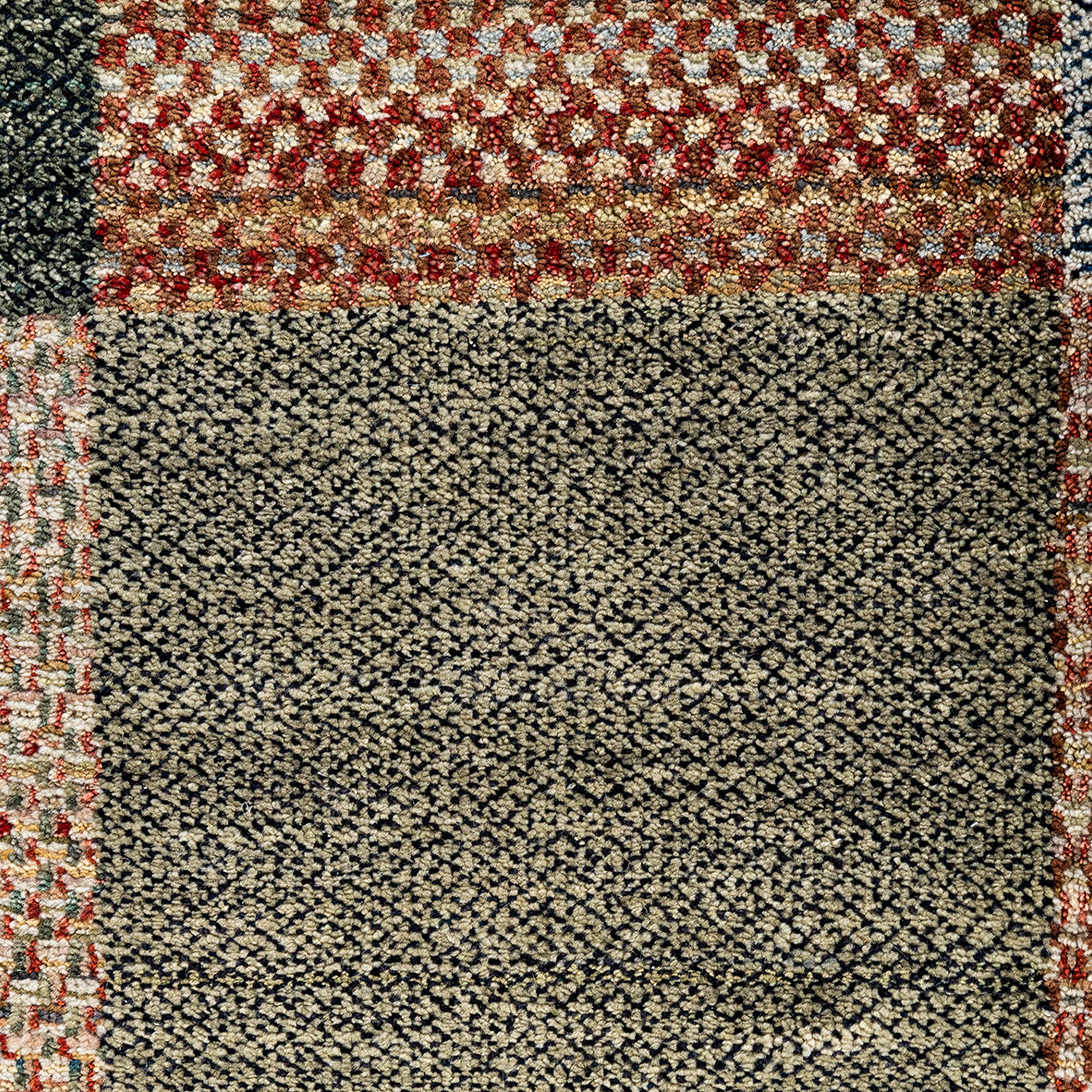 Modern Brown Wool Area Rug 9' x 12'8 - Soft & Durable M2039 44 for Living Room, Bedroom or Office Decor