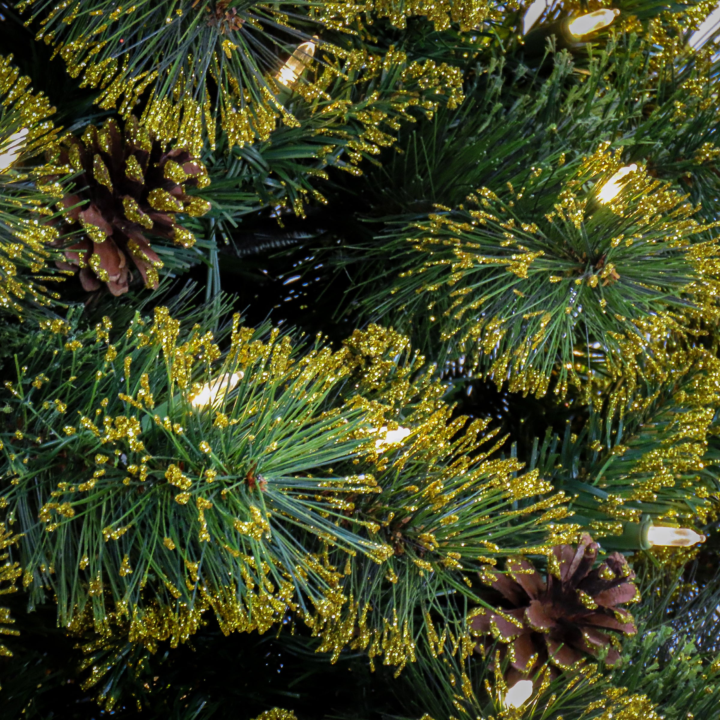 7 ft. Pre-Lit Maine Pine Artificial Christmas Tree with Warm White LED Lights - Perfect for Home, Office, and Holiday Decorations