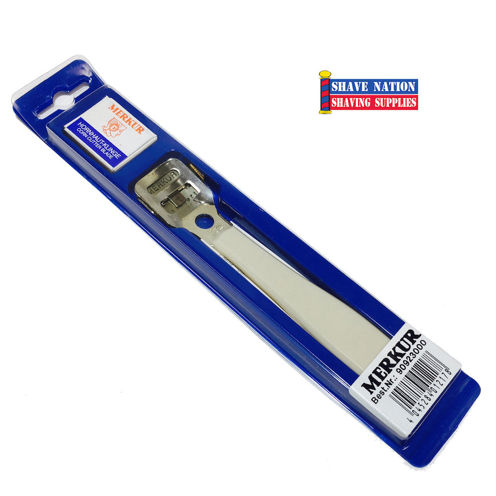 Merkur Corn Razor Foot Trimmer with Stainless Steel Blades - Professional Callus & Dead Skin Remover for Smooth Feet - Perfect for Pedicures, Home Foot Care & Diabetic Foot Maintenance