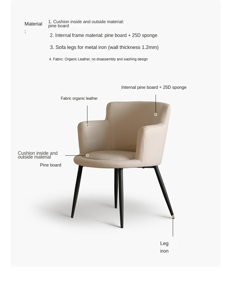 Premium Italian Organic Leather Computer Chair - Soft, Comfortable & Luxurious for Home Office, Gaming & Workspace