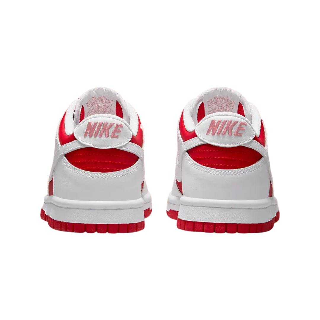 Nike Dunk Low GS Sneakers - Championship University Red & White - Kids' Basketball Shoes for School & Casual Wear