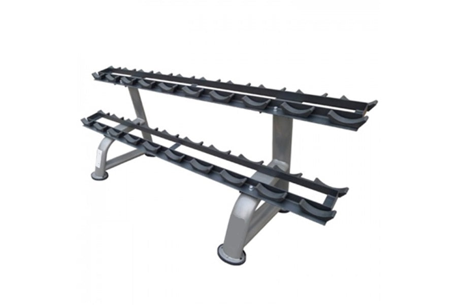 Warrior 2-Tier Pro Saddle Dumbbell Rack - Heavy Duty Dumbbell Organizer for Home Gym & Fitness Training - Perfect for Weight Storage & Workout Space Organization
