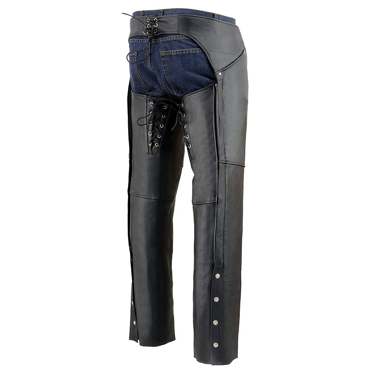 Premium Women's Motorcycle Riding Chaps - Genuine Leather Biker Chaps for Safety & Comfort - Small Size - Ideal for Harley, Cruiser & Long Distance Rides