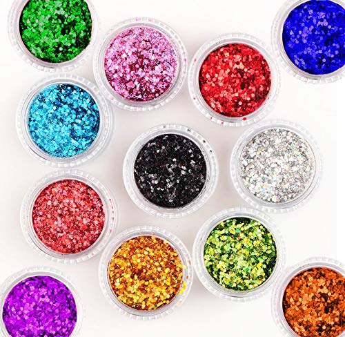 Holographic Nail Sequins - Sparkling Glitter Nail Art Decorations for Western Style Manicures | Perfect for Parties, Weddings & Special Occasions