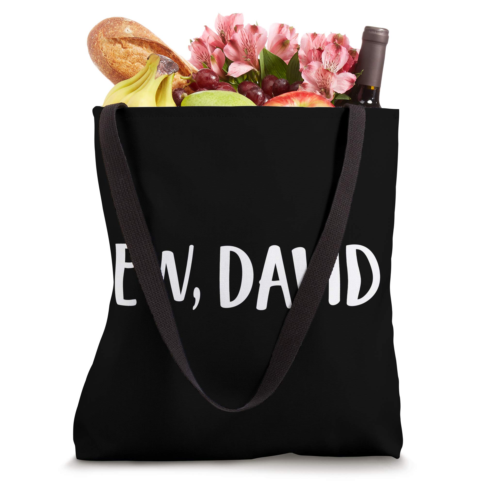 Ew David Tote Bag - Trendy Funny Slogan Cotton Canvas Shoulder Bag for Women | Perfect for Shopping, Beach, Work & Daily Use