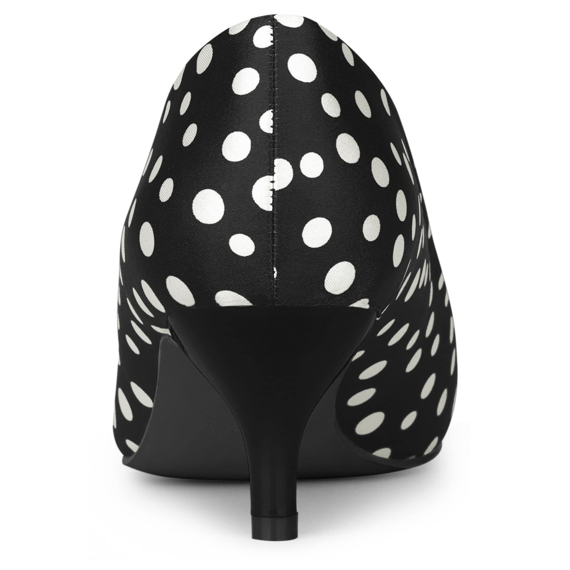 Allegra K Women's Pointed Toe Polka Dot Kitten Heel Pumps - Comfortable Office & Party Dress Shoes for Women