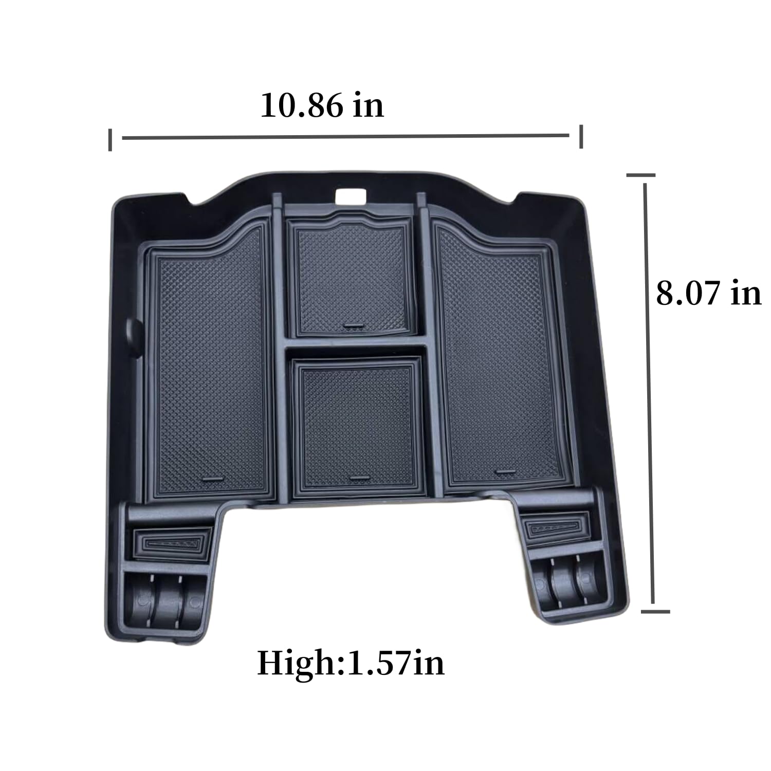 Vesul Center Console Organizer for Dodge RAM 1500/2500/3500 (2019-2024) - ABS Armrest Storage Tray & Secondary Insert | Perfect for Road Trips, Work Commutes & Daily Organization