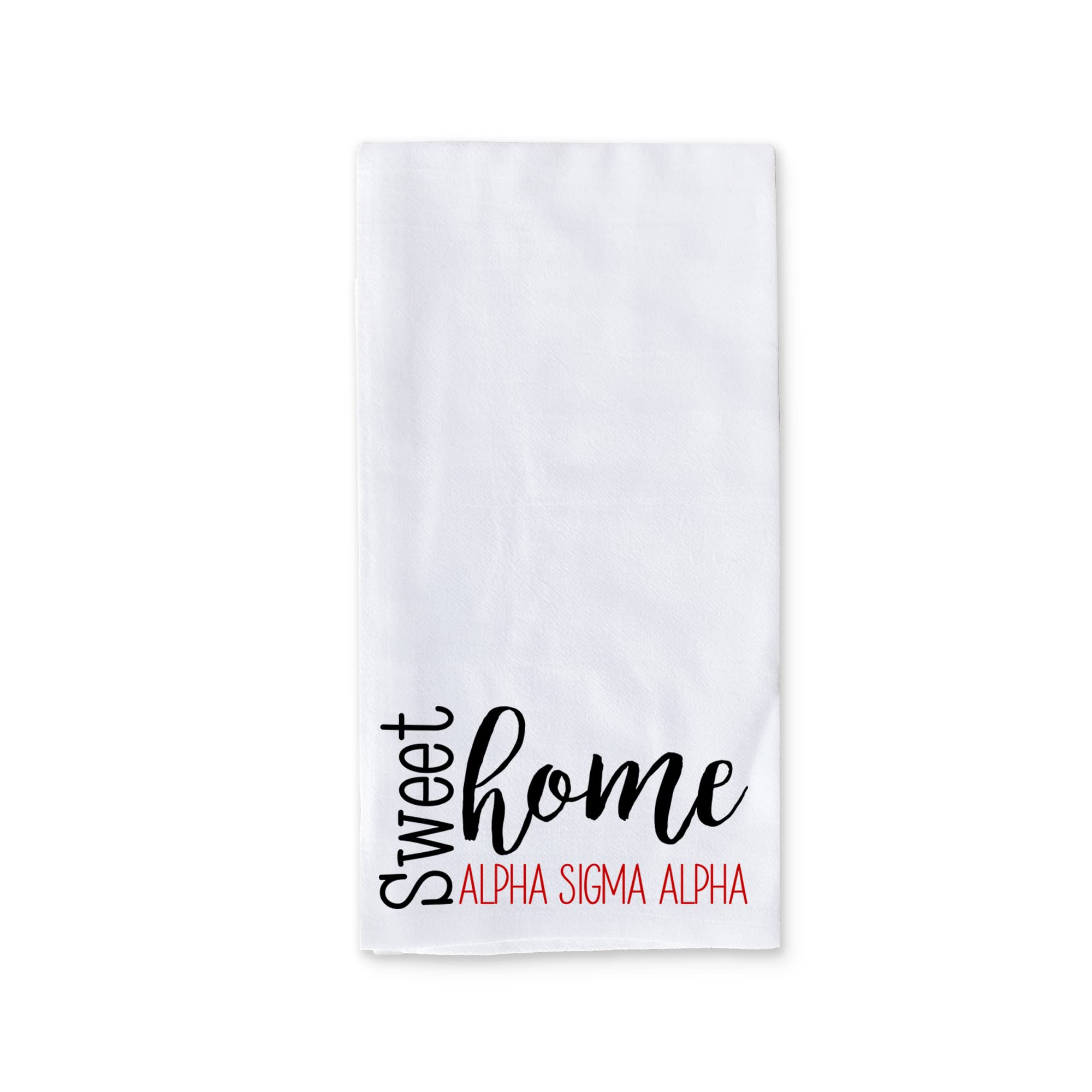 Sweet Home Alpha Sigma Alpha Kitchen Towel - Sorority Dish Towels & Tea Towels for Kitchen Decor - Perfect for Sorority Gifts, Dorm Room Essentials & Greek Life Accessories