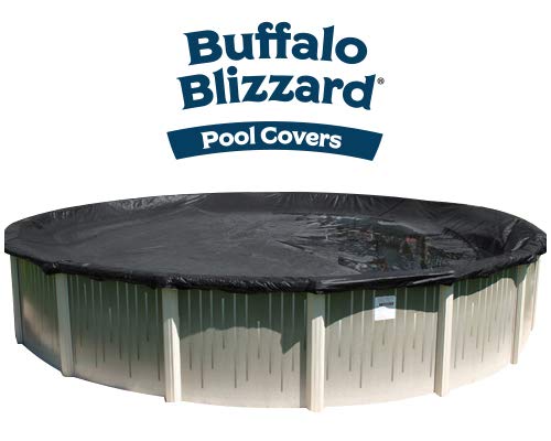 Buffalo Blizzard 15-Foot Round Above Ground Pool Winter Cover - Heavy Duty Micro Mesh with Leaf Net | Durable Cold Weather Protection for Inground & Above Ground Pools | Perfect for Snow, Ice & Fall Leaves Protection