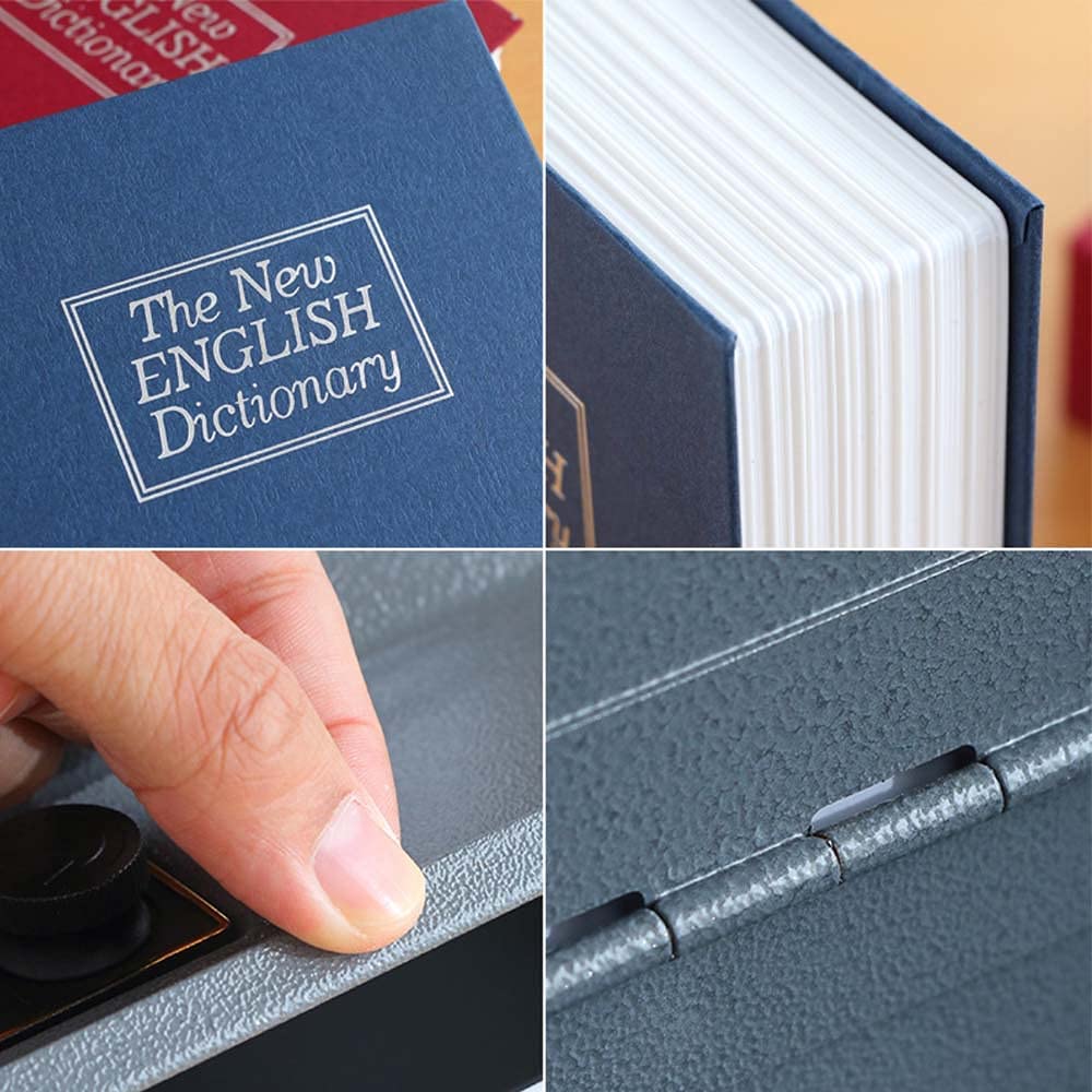 Portable Key Lock Book Safe with Combination Lock - Hidden Dictionary Design for Home, Office & Shop | Secure Cash, Money & Valuables | Ideal for Travel, Dorm & Secret Storage (Pack of 1)