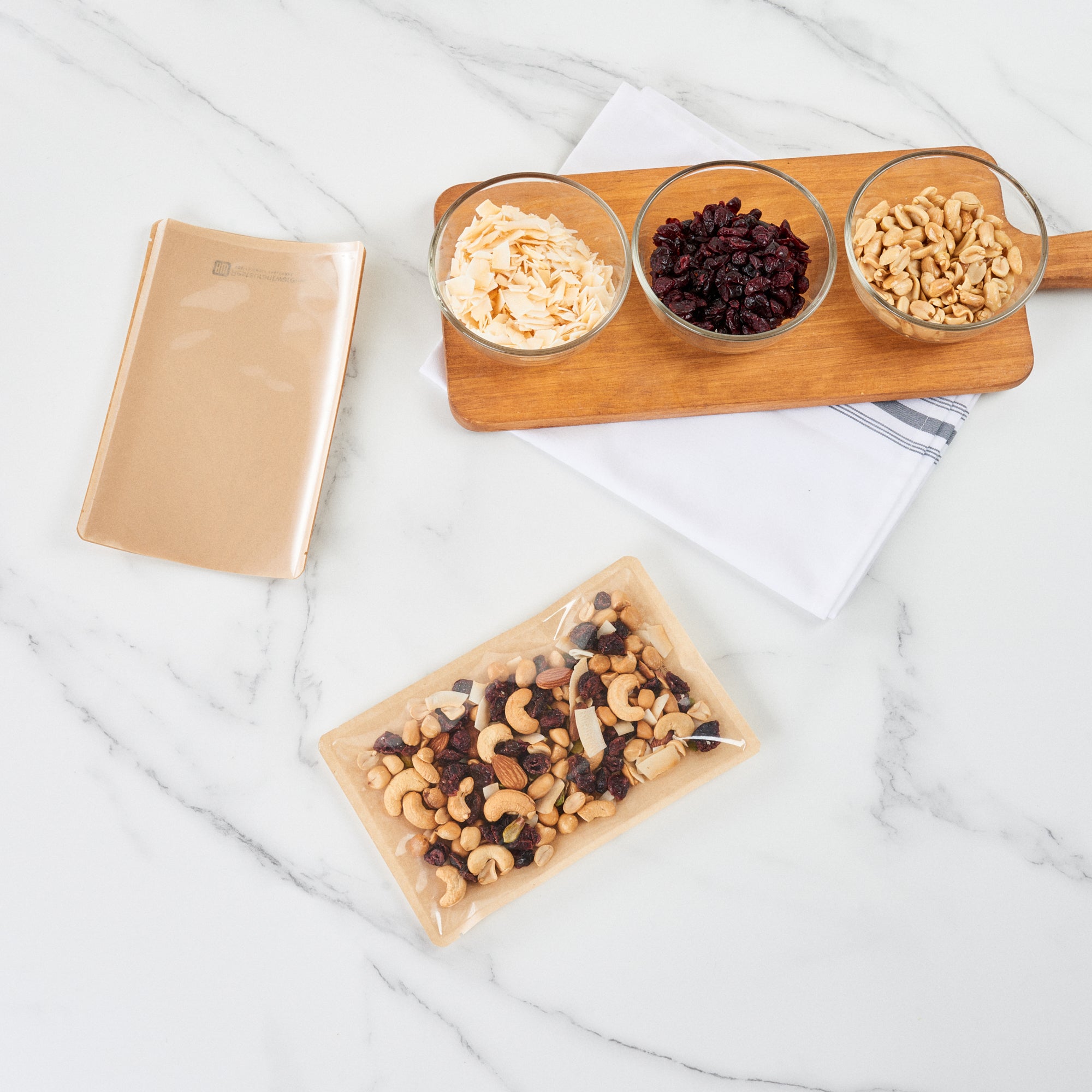 Eco-Friendly Kraft Plastic Sandwich & Snack Bags - Heat Sealable 8.25