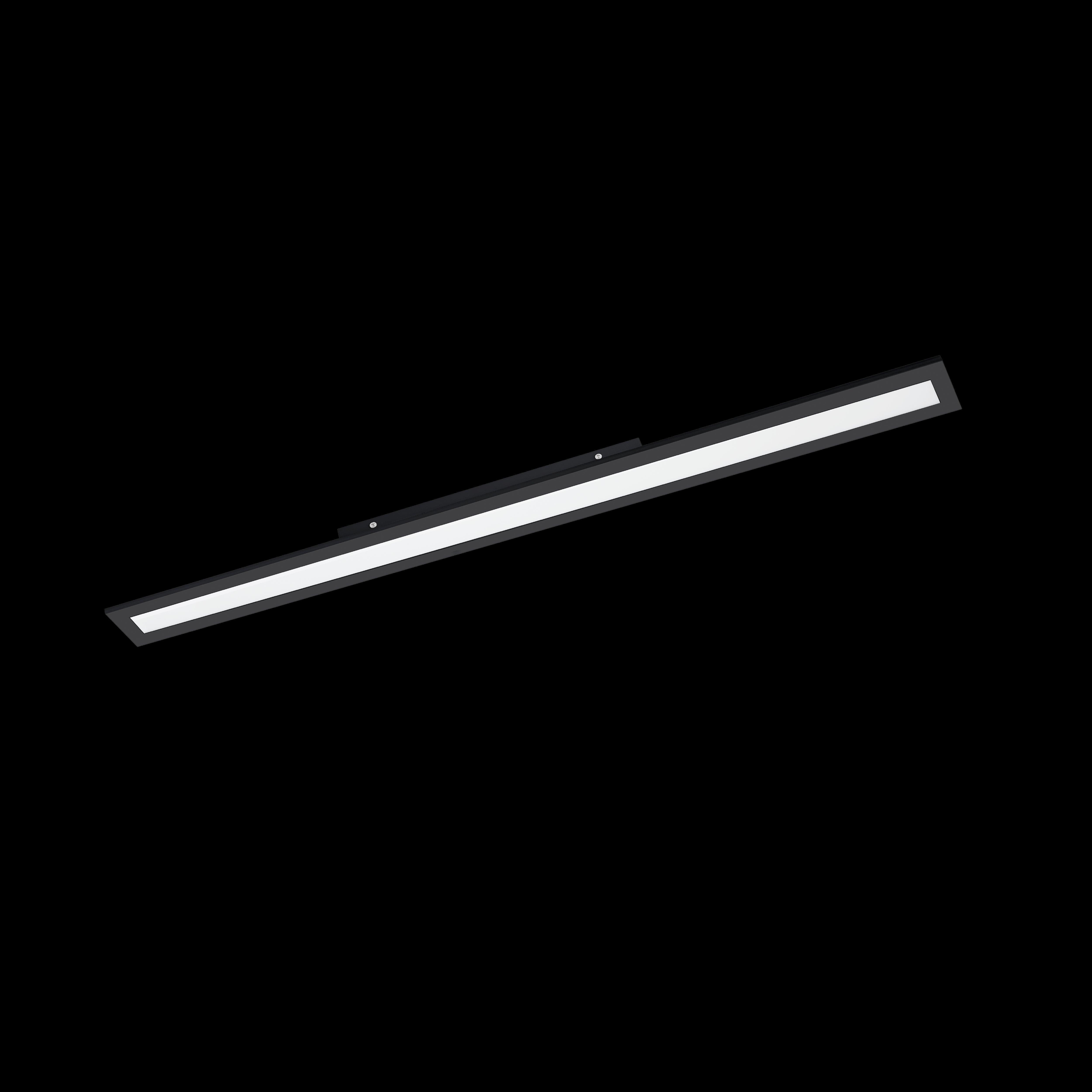 Eglo Connect Salobrena Z Smart LED Ceiling Light - Black Rectangular Flush Mount, Dimmable WiFi Control for Home, Office & Bedroom Lighting