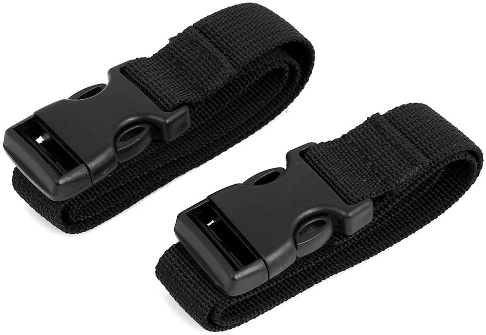 YCSMJYB 2-Pack Black Side Release Buckle Luggage Straps (50cm) - Secure Suitcase Travel Belt for Bags, Backpacks & Outdoor Gear