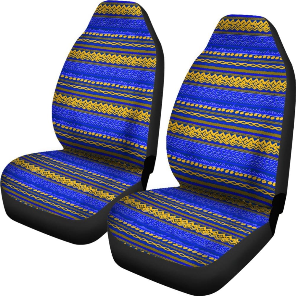 Vibrant Blue and Yellow Aztec Pattern Blanket 174510 - Soft Cozy Throw for Home Decor, Couch, Bed, and Outdoor Picnics