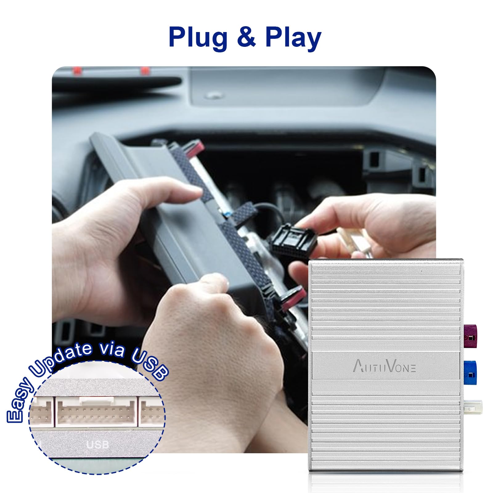 Lexus GS LS RX ES LX Wireless & Wired CarPlay Audio Decoder Upgrade - Retains OEM Screen & Controls, Supports Android Auto Mirror Link, Cameras & Mouse Joystick - Perfect for Seamless In-Car Entertainment & Navigation