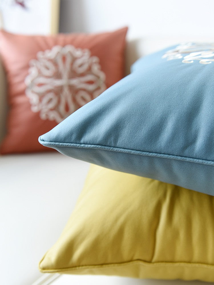 Decorative Flower Pattern Throw Pillows for Couch - Modern Contemporary Sofa Pillow Covers - Soft Accent Pillows for Living Room, Bedroom & Home Decor