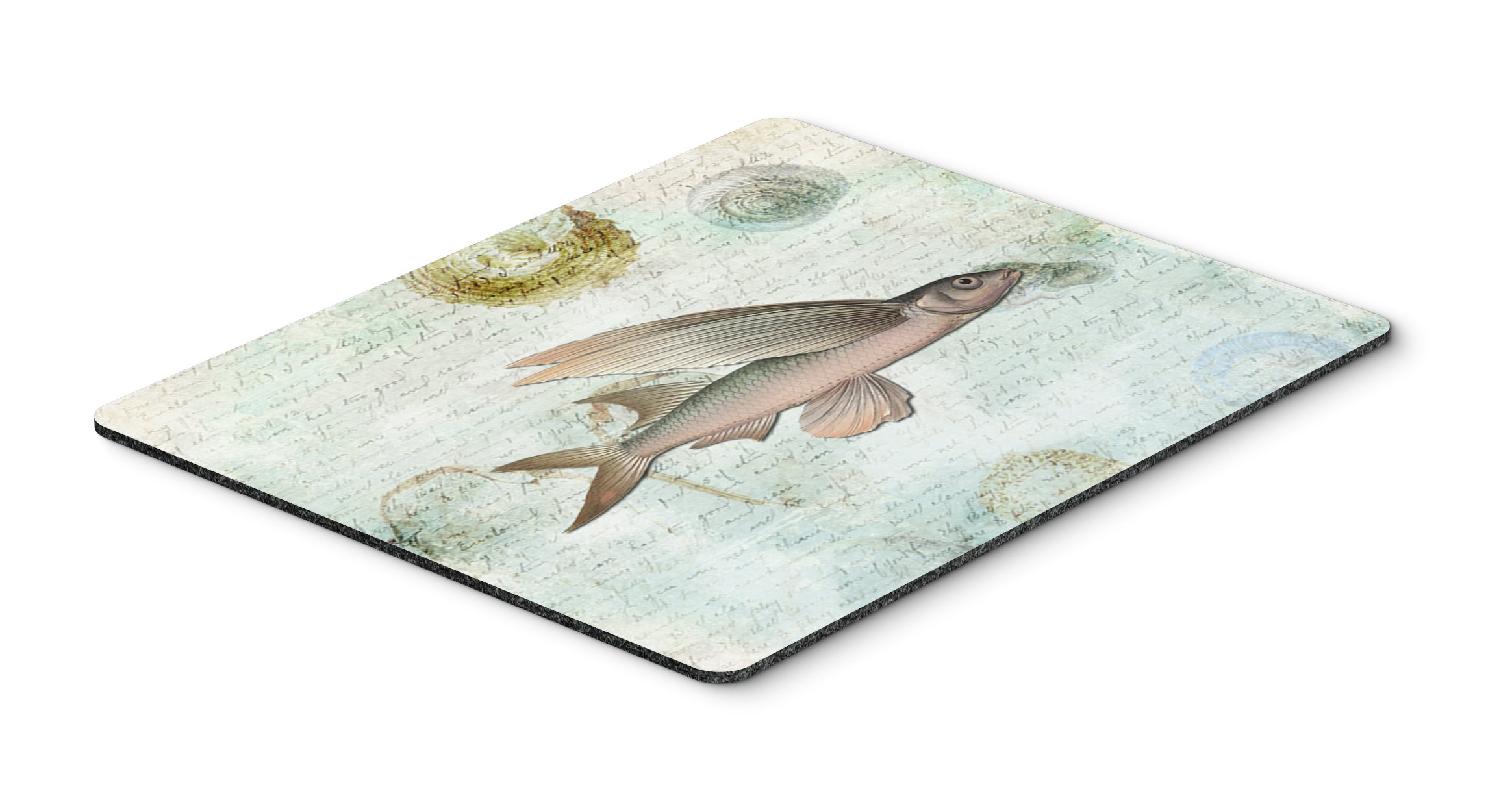 Beach Fly Fish Mouse Pad - Large Washable Non-Slip Desk Mat for Home Office, Gaming & Computer Work | Caroline's Treasures SB3042MP | Perfect for Workstations, Hot Pad & Trivet Use