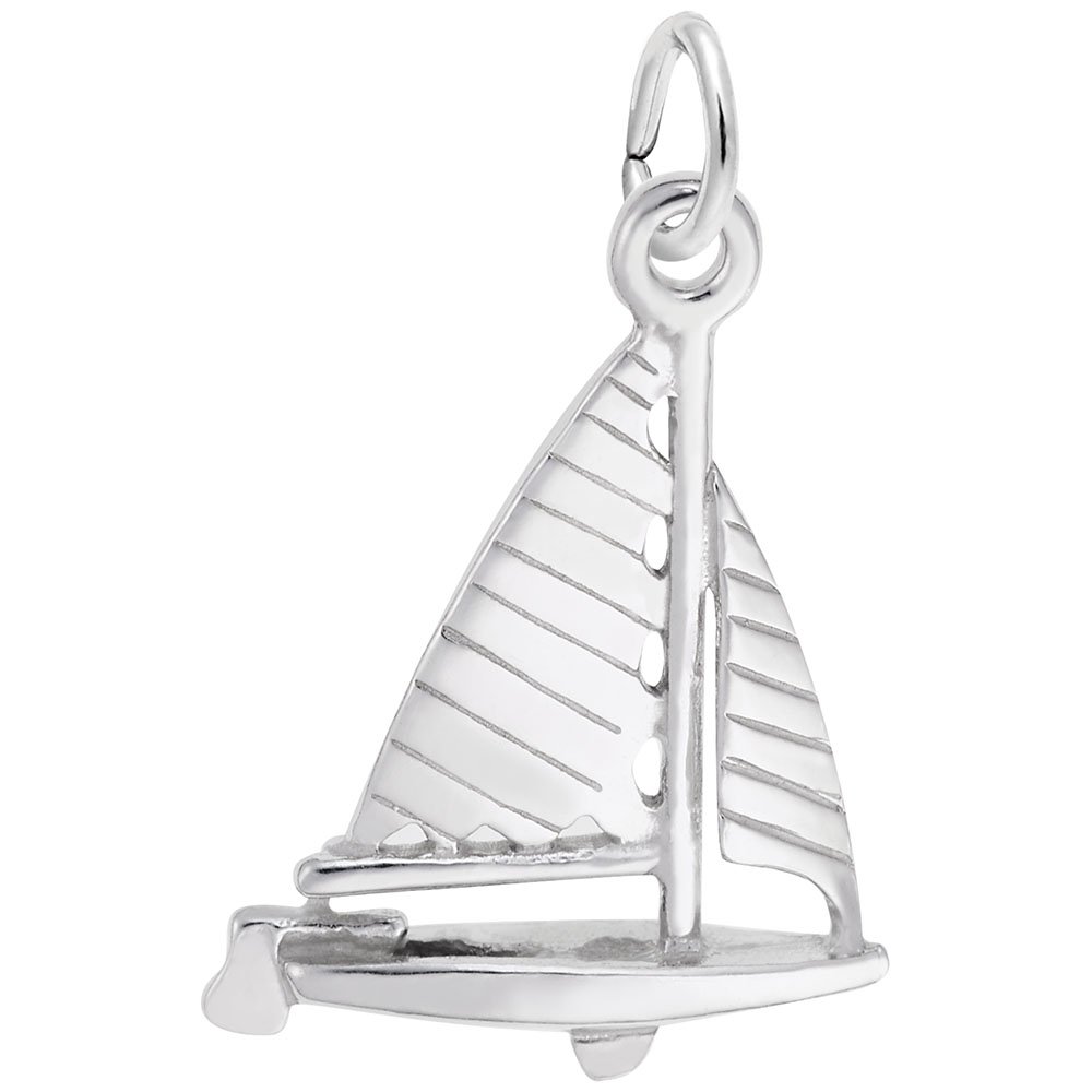 Sailboat Charm Pendant - Sterling Silver Nautical Jewelry for Bracelets & Necklaces - Perfect for Beach Vacations, Gifts & Everyday Wear