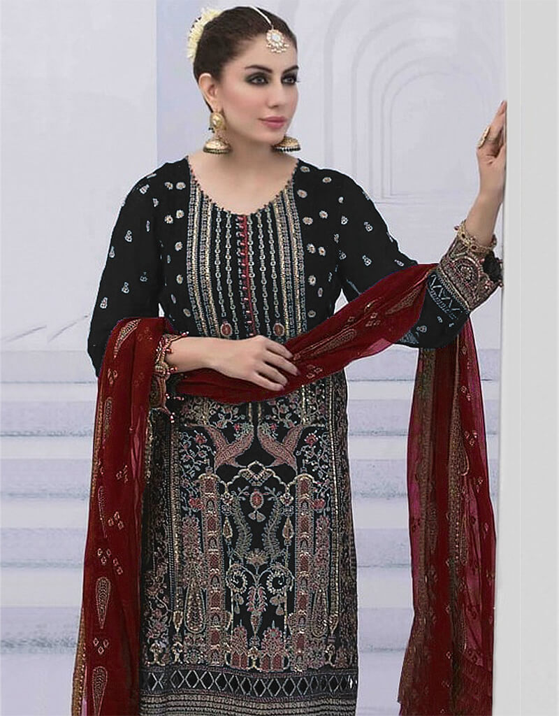 Black Faux Georgette Straight Leg Pants for Women - Comfortable Office Wear & Casual Chic Outfits