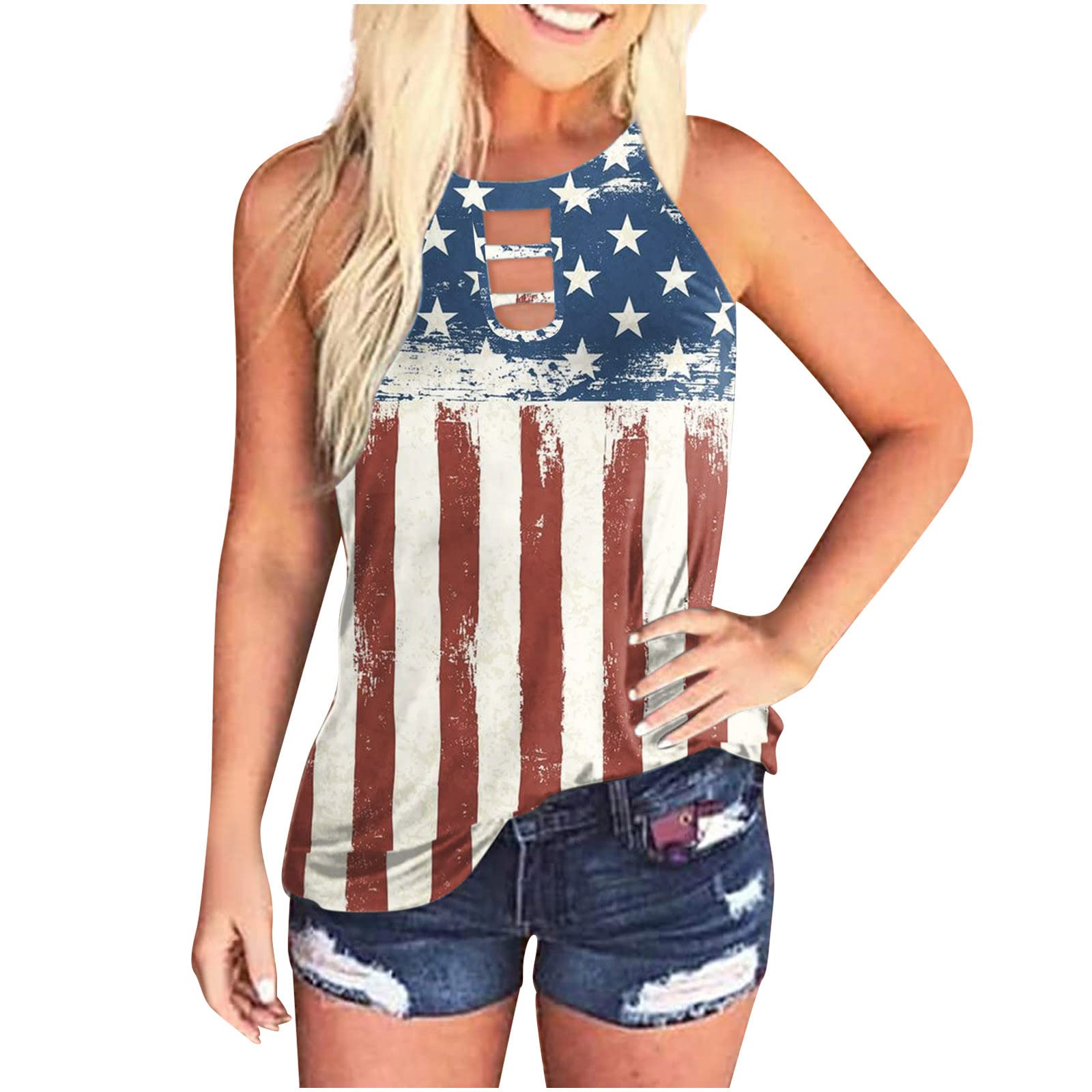 Women's Sleeveless Crewneck T-Shirt - Summer & Fall Fashion Top - Casual Wear for Women - Perfect for Workouts, Beach Outings, and Everyday Comfort