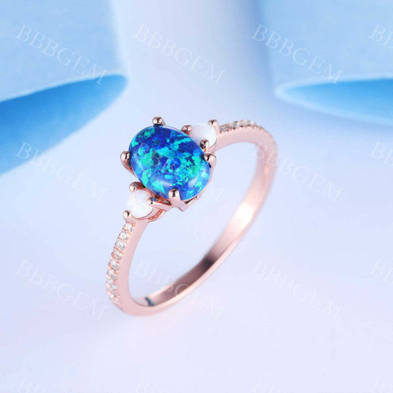 Black Opal Engagement Ring - 6x8mm Oval Diamond Wedding Ring with Birthstone | Perfect for Proposals, Anniversaries & Special Occasions