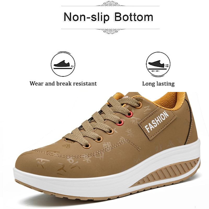 Women's Low Top Casual Platform Wedge Sneakers - Stylish Lightweight Slip-On Walking Shoes for Running, Jogging & Everyday Wear | Comfortable Sport Shoes for Women